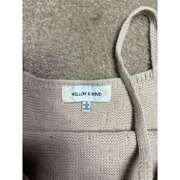 Willow & Wind Crochet Crop Top Women’s Small Beige Summer Beach Boho - Picture 4 of 4